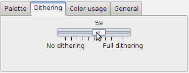 Dithering tab screenshot